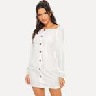 Shein Raglan Sleeve Button Up Dress