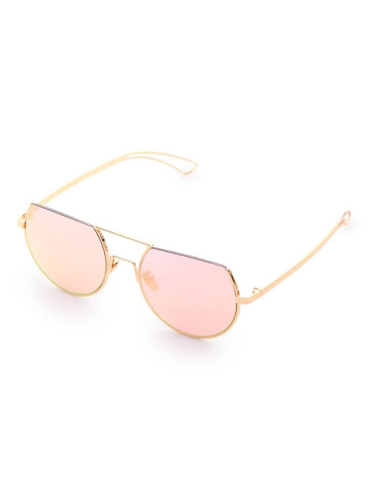 Shein Flat Top Double Bridge Sunglasses