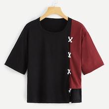 Shein Cut And Sew Panel Tee