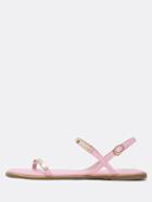 Shein Gold Plate Strap Pink Flats