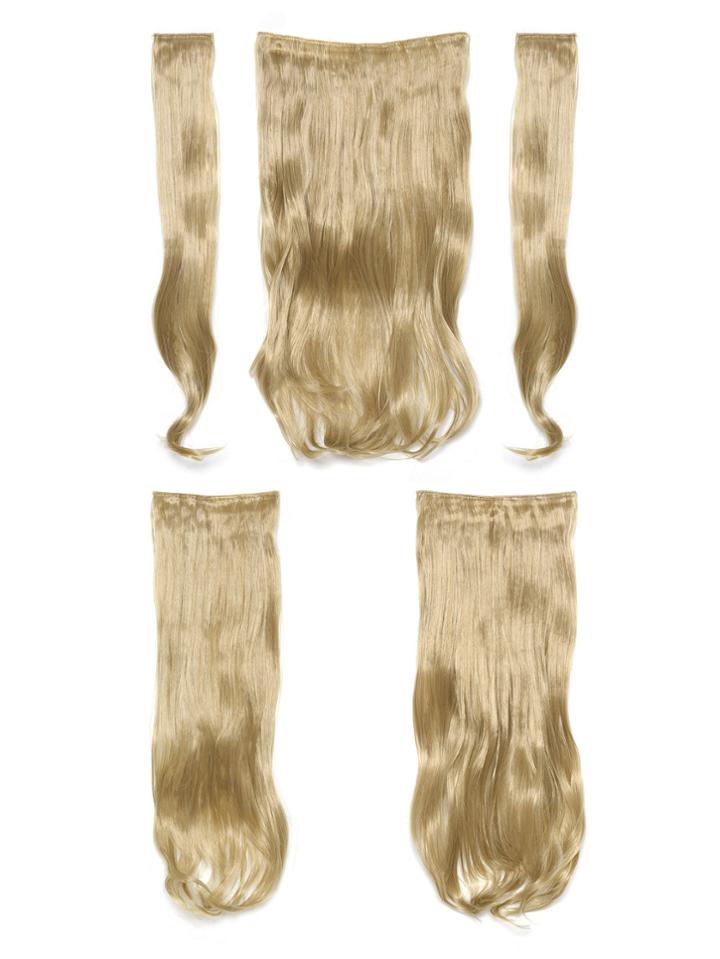 Shein Golden Blonde Clip In Soft Wave Hair Extension 5pcs