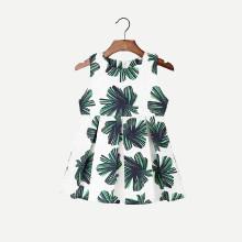 Shein Girls All Over Print Jacquard Dress