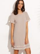 Shein Tassel Hem Loose Dress