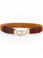 Shein Yellow Snakeskin Metal Buckle Belt