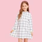 Shein Girls Grid Print Mock Dress