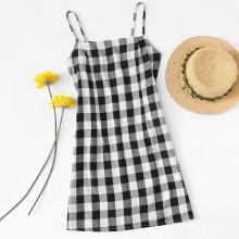 Shein Plaid Cami Dress