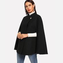 Shein Single Button Cape Coat
