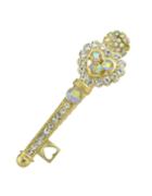 Shein White Rhinestone Key Hair Clip