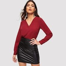 Shein V-cut Solid Top