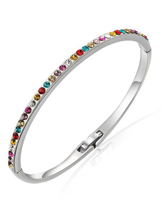 Shein Multicolor Crystal Bangle Bracelet