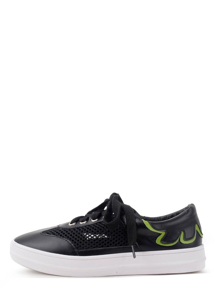 Shein Black Round Toe Hollow Mesh Lace-up Thick-soled Sneakers