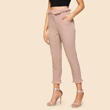 Shein Frill Trim Pocket Side Pants