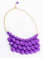 Shein Charming Style Shine Purple Beads Necklace