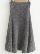 Shein Grey Elastic Waist Knit Midi Skirt