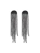 Shein Rhinestone Chain Tassel Drop Earrings