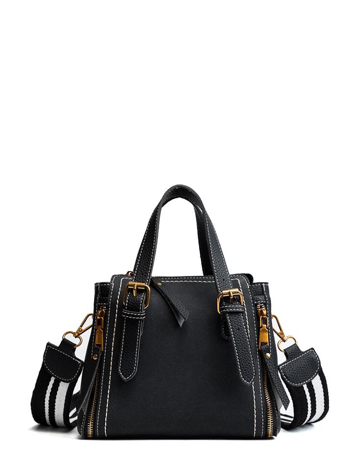 Shein Zipper Decorated Pu Crossbody Bag