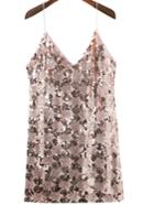Shein Gold Sequin Mini Cami Dress