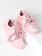 Shein Bow Tie Design Satin Sneakers