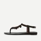 Shein Fringe Tassel Design Strappy Flat Sandals