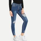 Shein Knee Rips Faded Jeans
