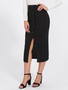 Shein Button Up Ribbed Pencil Skirt