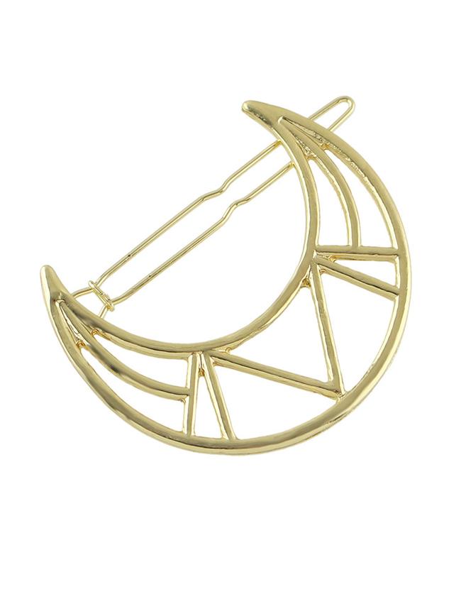 Shein Gold Moon Shape Hair Clip