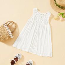 Shein Girls Floral Lace Neck Tank Top