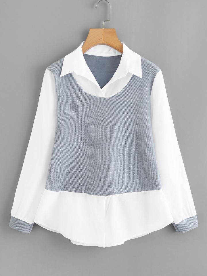 Shein 2 In 1 Ripped Blouse