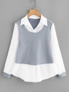 Shein 2 In 1 Ripped Blouse