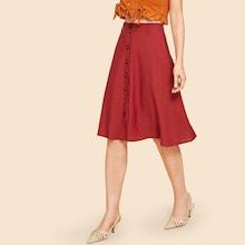 Shein Button Up A-line Skirt