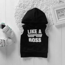 Shein Boys Letter Print Hooded Tee