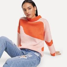 Shein Drop Shoulder Cut And Sew Sweater