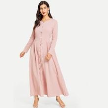Shein Button Solid Dress