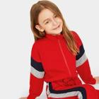 Shein Girls Zip Front Color Block Track Jumpsuit