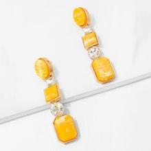 Shein Tiered Gemstone Dangle Earrings