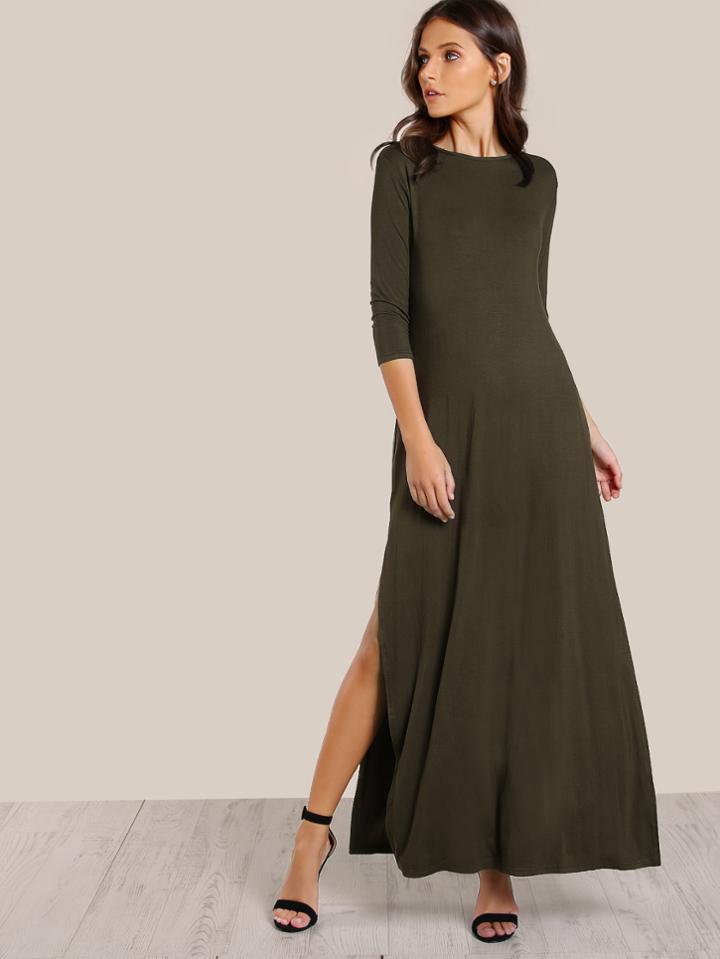 Shein High Slit Tee Dress