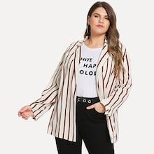 Shein Plus Varsity Striped Blazer