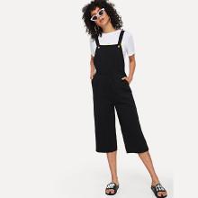 Shein Pocket Wide Leg Denim Overalls