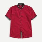 Shein Men Single Breasted Striped Top