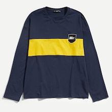 Shein Men Color Block Letter Tee