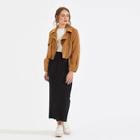 Shein Belted Hem Corduroy Biker Jacket