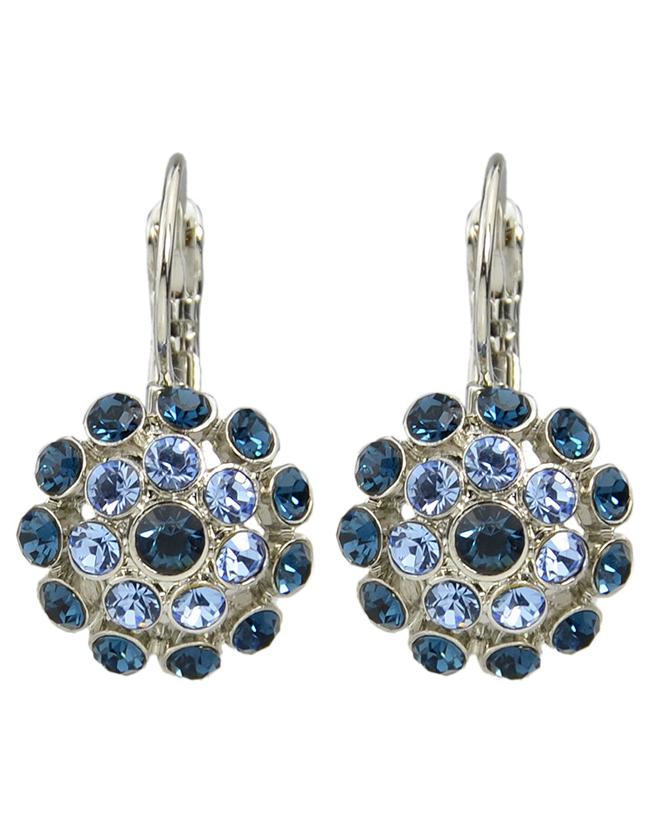 Shein Rhinestone Flower Clip On Earrings