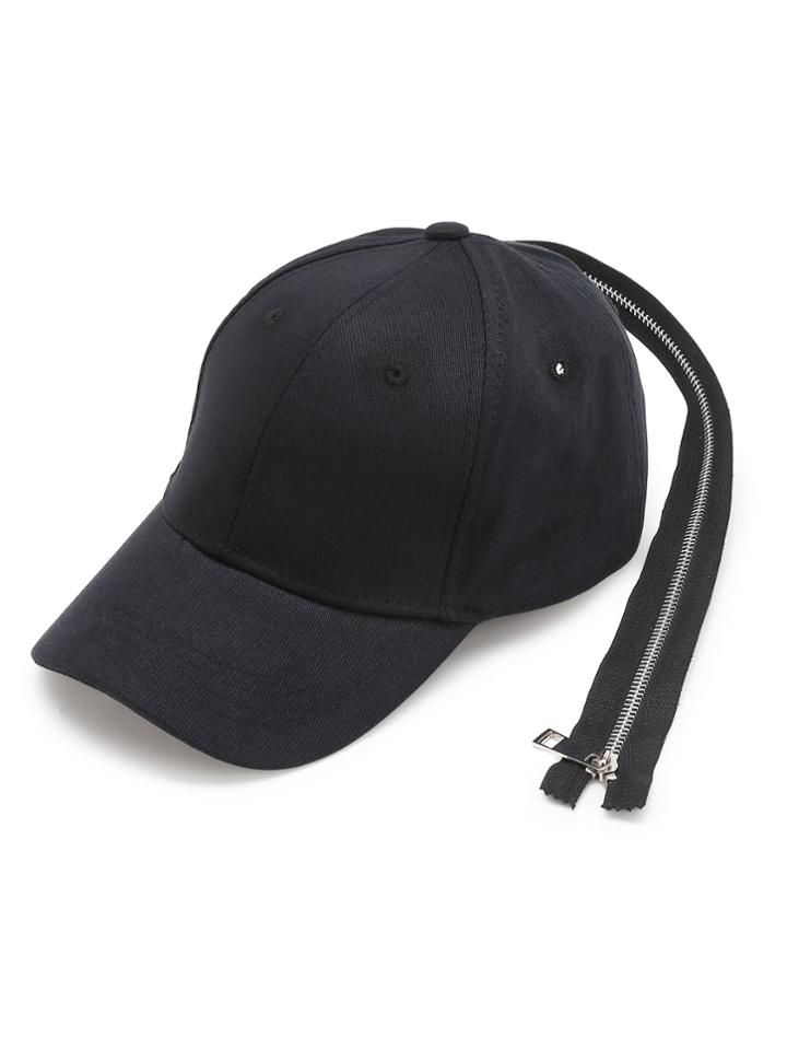 Shein Long Zipper Back Design Baseball Cap