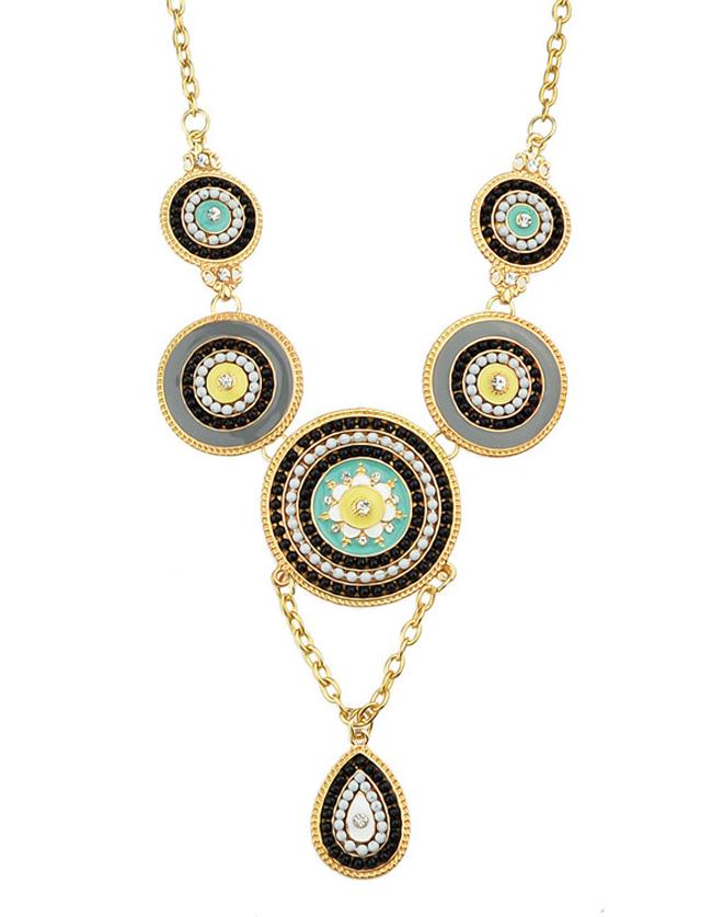 Shein Black Beads Collar Necklace