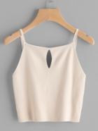 Shein Keyhole Front Crop Knit Cami Top