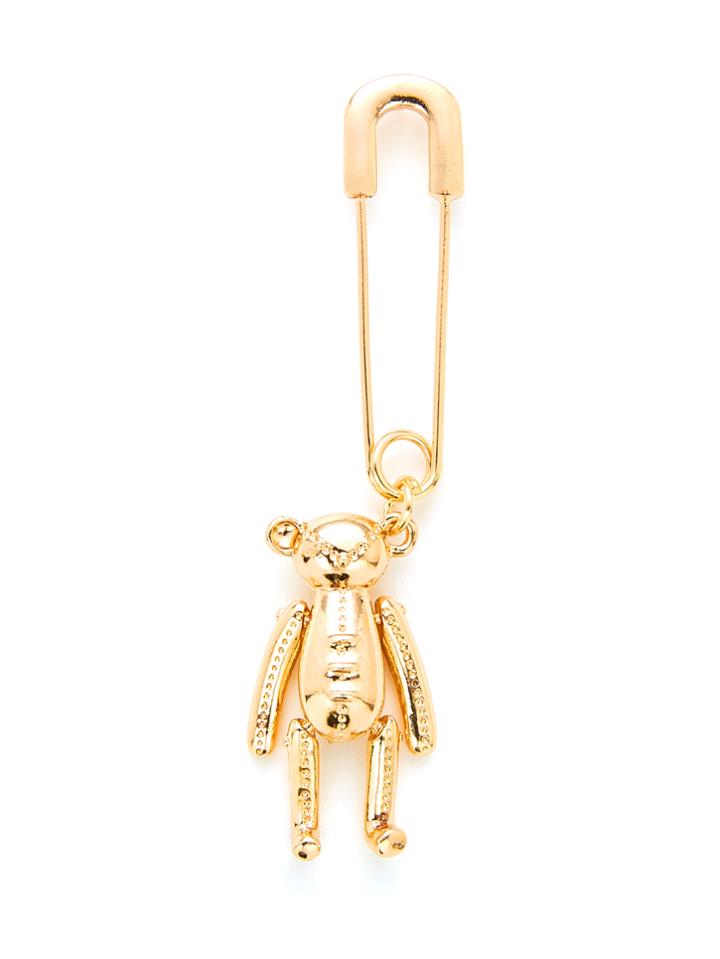Shein Bear & Paper Clip Design Drop Earring 1pc