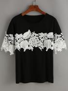 Shein Contrast Lace T-shirt