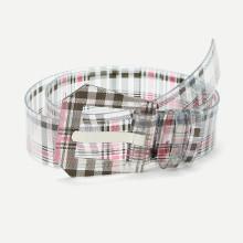 Shein Plaid Clear Belt