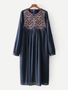 Shein Embroidery Spot Jacquard Dress