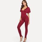 Shein Butterfly Sleeve Skinny Jumpsuit